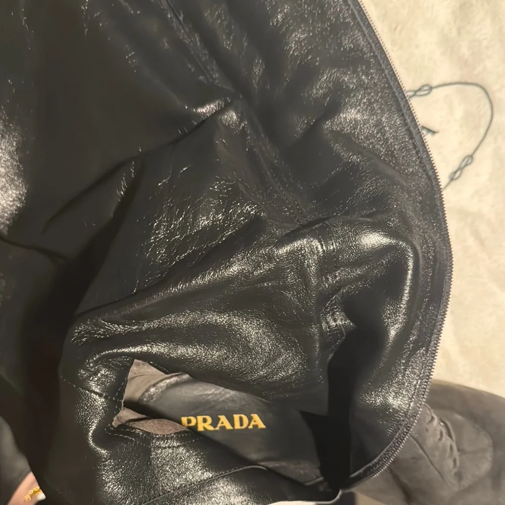 Prada Suede Knee-High Boots 39.5 - Picture 8 of 9